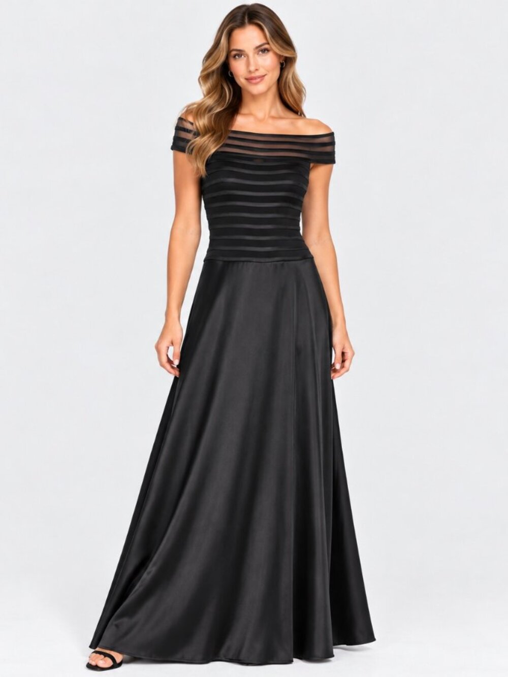 J.S. Collection Black Maxi Dress – Size 4 Elegant J.S. Collection black maxi
